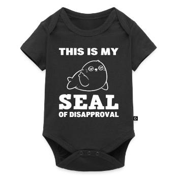 Funny animal word game - Baby Premium short-sleeve bodysuit - black - Front