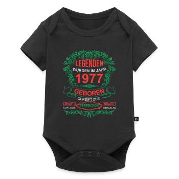 Legenden wurden im Jahr 1977 geboren - Baby Premium Kurzarmbody - Schwarz - Vorne