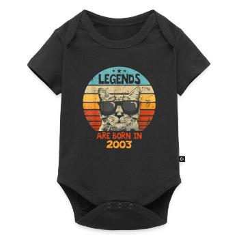 Die Legenden wurden 2003 geboren Jubiläumsgeschenk - Baby Premium Kurzarmbody - Schwarz - Vorne