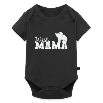 Wild Mama Bear Forest Animal - Baby Premium short-sleeve bodysuit - black - Front