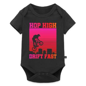 vintage bike outfit, bike urban freestyle bmx - Baby Premium short-sleeve bodysuit - black - Front