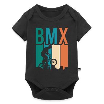 vintage bike outfit, bike urban freestyle bmx - Baby Premium short-sleeve bodysuit - black - Front