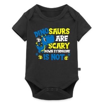 Les dinosaures sont effrayants Le syndrome de Down est - Body à manches courtes Premium Bébé - noir - Devant