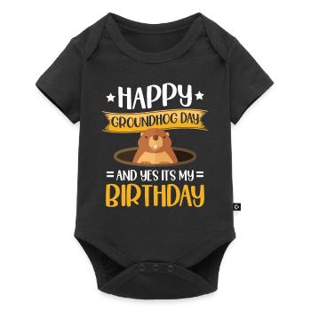 Happy Groundhog Day and yes, it's mine - Baby Premium short-sleeve bodysuit - black - Front
