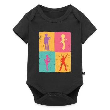 Breakdancing Tanzen für Tänzer - Baby Premium Kurzarmbody - Schwarz - Vorne