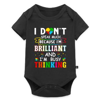 Autism Autistic Boys Girls - Baby Premium Kurzarmbody - Schwarz - Vorne