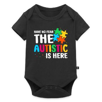 The autistic is here - Baby Premium Kurzarmbody - Schwarz - Vorne