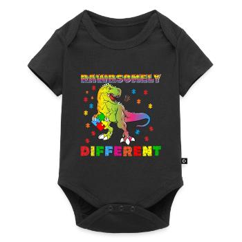 Rawrsomely Different Autism Boy - Baby Premium short-sleeve bodysuit - black - Front