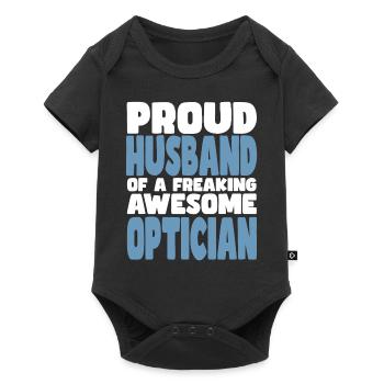 Stolze Ehefrau Eines Verdammt Guten Optikers - Baby Premium Kurzarmbody - Schwarz - Vorne