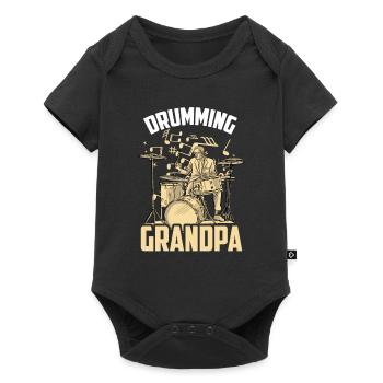 Drummer, Grandpa, Playing the drums, Drums - Baby Premium short-sleeve bodysuit - black - Front