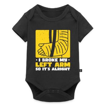 Drôle Broken Arm Elbow Poignet Main Joke - Body à manches courtes Premium Bébé - noir - Devant
