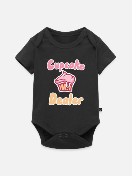 Cupcake-Händler - Baby Premium Kurzarmbody - Schwarz