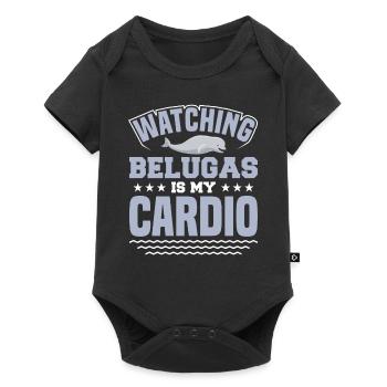 Beluga Whale Beluga Whale Whale Watching Dolphin Dolphin - Baby Premium short-sleeve bodysuit - black - Front