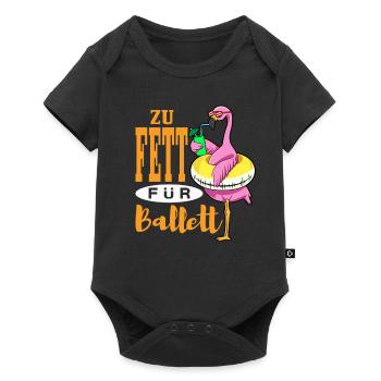 Zu Fett Für Ballett - Baby Premium Kurzarmbody - Schwarz - Vorne