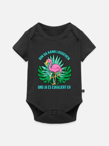 Bin Da Kann Losgehen Und Ja Es Eskaliert Eh - Baby Premium Kurzarmbody - Schwarz