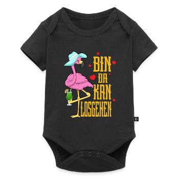 Bin Da Kann Losgehen - Baby Premium Kurzarmbody - Schwarz - Vorne