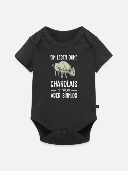 Charolais Rind I Frankreich Rinderzucht für - Baby Premium Kurzarmbody - Schwarz