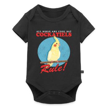 Cockatiels Bird Owner Bird Gift - Body à manches courtes Premium Bébé - noir - Devant