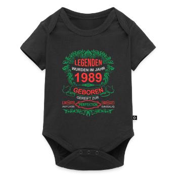 Legenden wurden im Jahr 1989 geboren - Baby Premium Kurzarmbody - Schwarz - Vorne