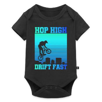 vintage bike outfit, bike urban freestyle bmx - Baby Premium short-sleeve bodysuit - black - Front