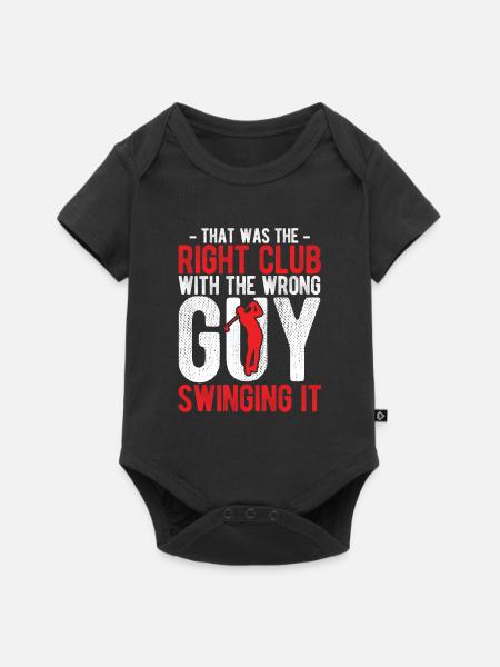 Golfplatz zum Golfen Golf - Baby Premium Kurzarmbody - Schwarz