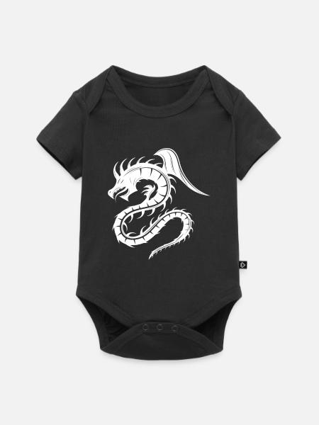 Chinesischer Drache - Baby Premium Kurzarmbody - Schwarz