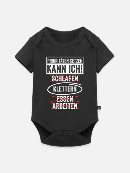 Bergsteigen Bouldern Klettern Kletterer - Baby Premium Kurzarmbody - Schwarz