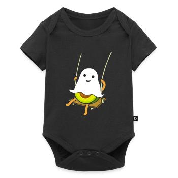 Avocado Swing Halloween Avocado Ghost - Body à manches courtes Premium Bébé - noir - Devant