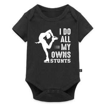 I Do All My Owns Stunts Ice Skating Figure Skater - Baby Premium short-sleeve bodysuit - black - Front