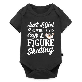Just A Girl Who Loves Cats & Figure Skating Ice Sk - Baby Premium short-sleeve bodysuit - black - Front