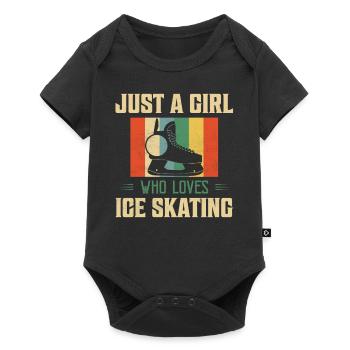 Just A Girl Who Loves Ice Skating Figure Skate - Baby Premium short-sleeve bodysuit - black - Front
