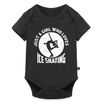 Just A Girl Who Loves Ice Skating Figure Skater - Baby Premium short-sleeve bodysuit - black - Front