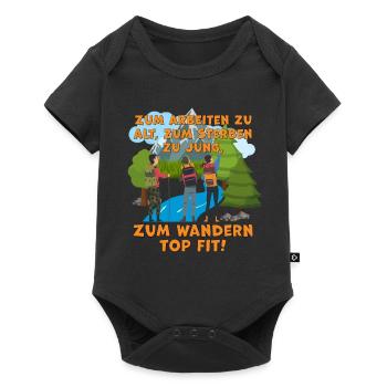 Lustiger Wanderspruch für Naturliebhaber - Baby Premium Kurzarmbody - Schwarz - Vorne