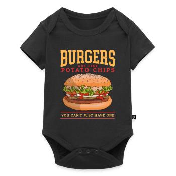 hamburger burger fast-food fast-food cadeau de restauration rapide - Body à manches courtes Premium Bébé - noir - Devant