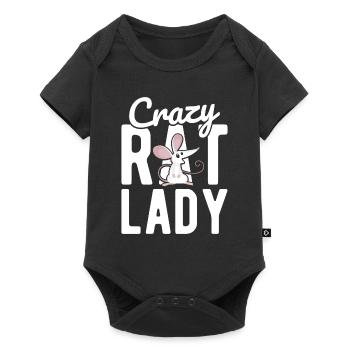 Nagetier Maus Ratte - Baby Premium Kurzarmbody - Schwarz - Vorne
