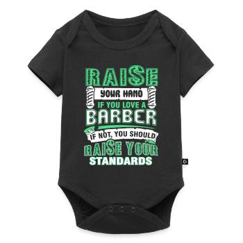Barber Love A Barber - Baby Premium short-sleeve bodysuit - black - Front