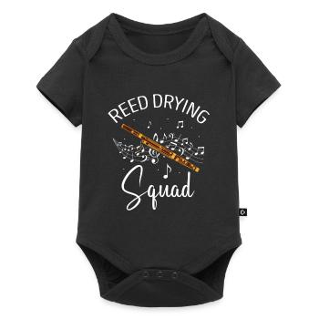 Woodwind instrument and bassoon wind instrument - Baby Premium short-sleeve bodysuit - black - Front