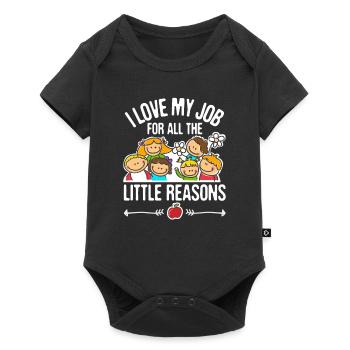 I love my job for all the little reasons - Baby Premium short-sleeve bodysuit - black - Front