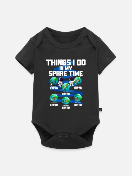 Erde - Baby Premium Kurzarmbody - Schwarz