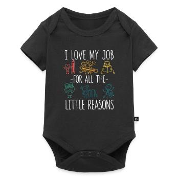 I love my job for all the little reasons - Baby Premium short-sleeve bodysuit - black - Front