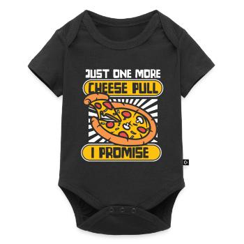 Just One More Cheese Pull I Promise Pizza Tray - Baby Premium short-sleeve bodysuit - black - Front