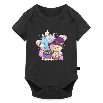 Kawaii Crazy Cat Witch - Baby Premium short-sleeve bodysuit - black - Front
