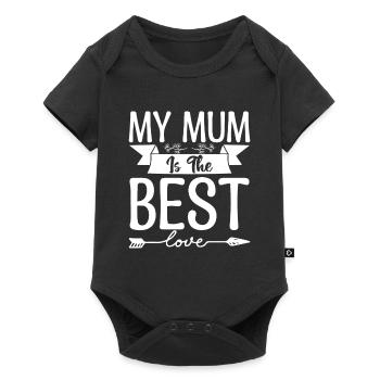 My mother is the best. Mommy too genial. - Baby Premium short-sleeve bodysuit - black - Front