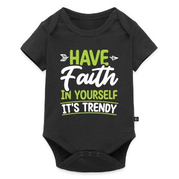 Believe in yourself God worshippers Believe Jesus - Baby Premium short-sleeve bodysuit - black - Front