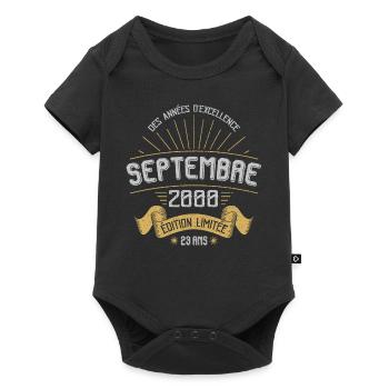 Légendaire depuis septembre 2000 - Anniversaire - Body à manches courtes Premium Bébé - noir - Devant