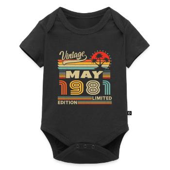 May 1981 Vintage Born in May 1981 Anniversary - Baby Premium short-sleeve bodysuit - black - Front