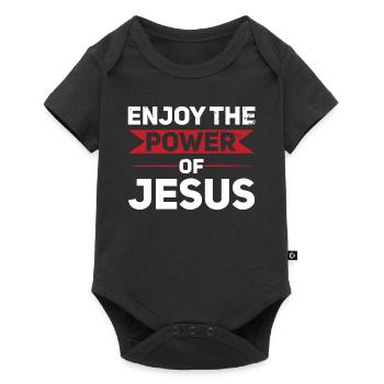 Profitez de la puissance de Jésus Croyez Dieu - Body à manches courtes Premium Bébé - noir - Devant