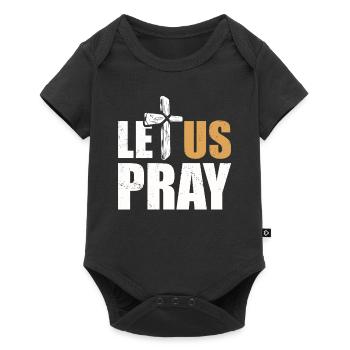 Let's pray cross Christian faith in God - Baby Premium short-sleeve bodysuit - black - Front