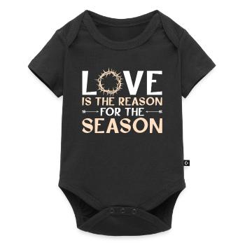 Love is the reason for the season - Baby Premium short-sleeve bodysuit - black - Front