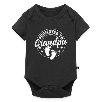 Promoted to grandfather sweet grandparents first time - Baby Premium short-sleeve bodysuit - black - Front